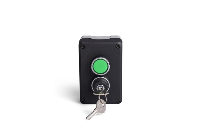 P Series Plastic 2 Holes BDAA21 +  BDDY + 2*C3BK (NO) Black-Grey Control Box